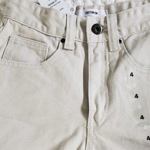 NWT: Cotton-On High Mom Denim Short Soft Taupe Finish Size Small